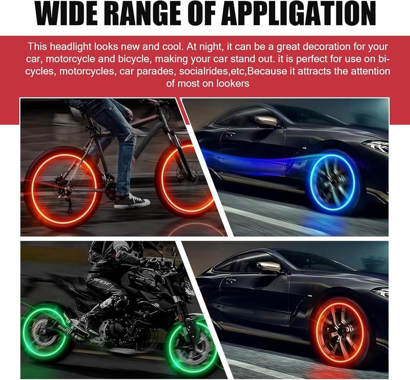 MLY 6 PCS LED Tire Valve Caps, Waterproof Wheel Tire Valve Lights, Wheel Rim Accent Lighting with Night Safety Mode & Style-Enhancing Glow Technology, Universal for Cars/Trucks/SUVs/Motorcycles (Red) - Image 5